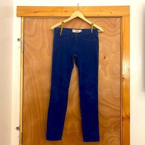 Size 3 / W 26 Hollister Blue Corduroy Skinny Fit